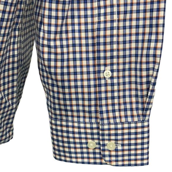 Jos. A. Bank Traveler Blue Tattersall Check Button Front Shirt Tailored Fit XXL - Picture 6 of 6